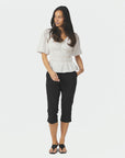 Sapura Mini Dot Blouse i hvit bakfra, bluse fra Neo Noir hos Image Mandal