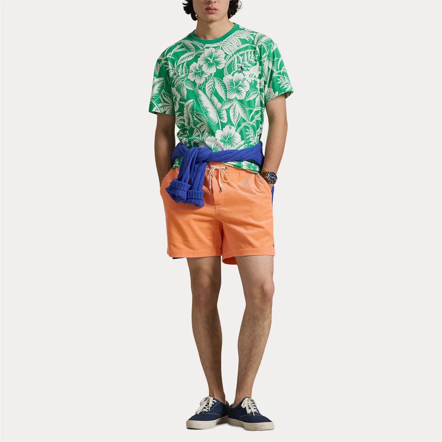 Woven-Shorts i oransje detaljbilde, shorts fra Polo Ralph Lauren hos Image Mandal