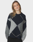 Inga Check Fluff Knit Blouse