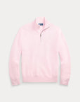 Mesh-Knit Half-Zip Pullover i rosa i bomull, genser fra Polo Ralph Lauren hos Image Mandal