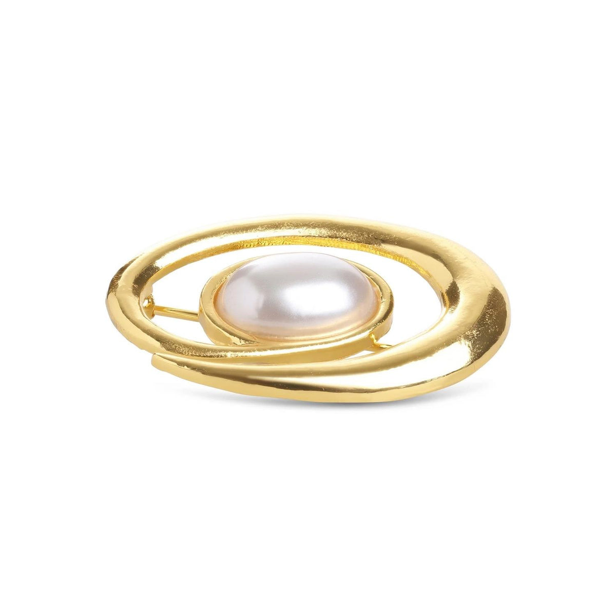 Morgana - Pearl Brooch Gold