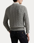 Long-Sleeve Driver Crewneck Pullover i grå detaljbilde, genser fra Polo Ralph Lauren hos Image Mandal