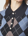 Julina Check Knit Blouse
