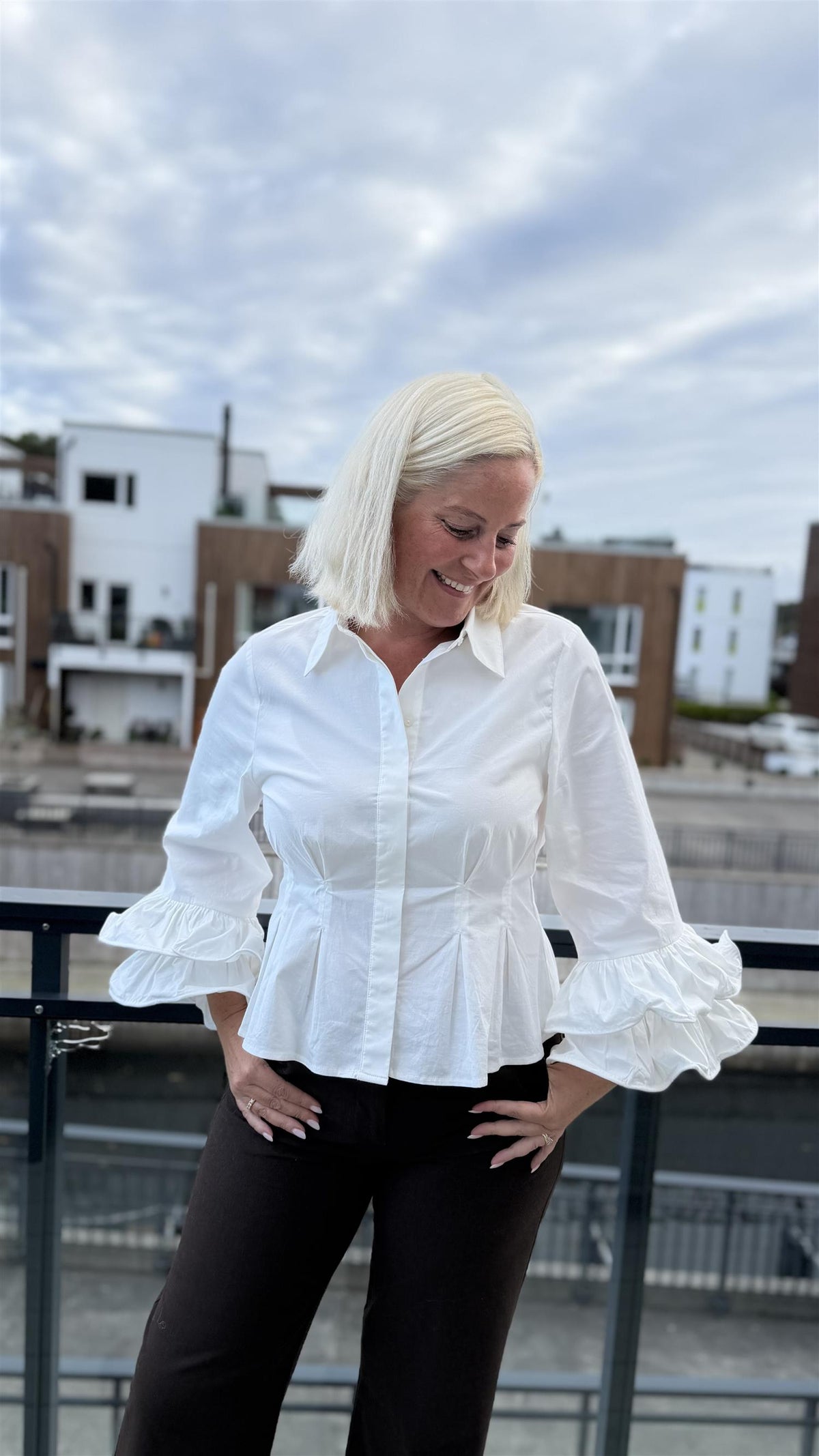 Halencc Flare Pleat Shirt