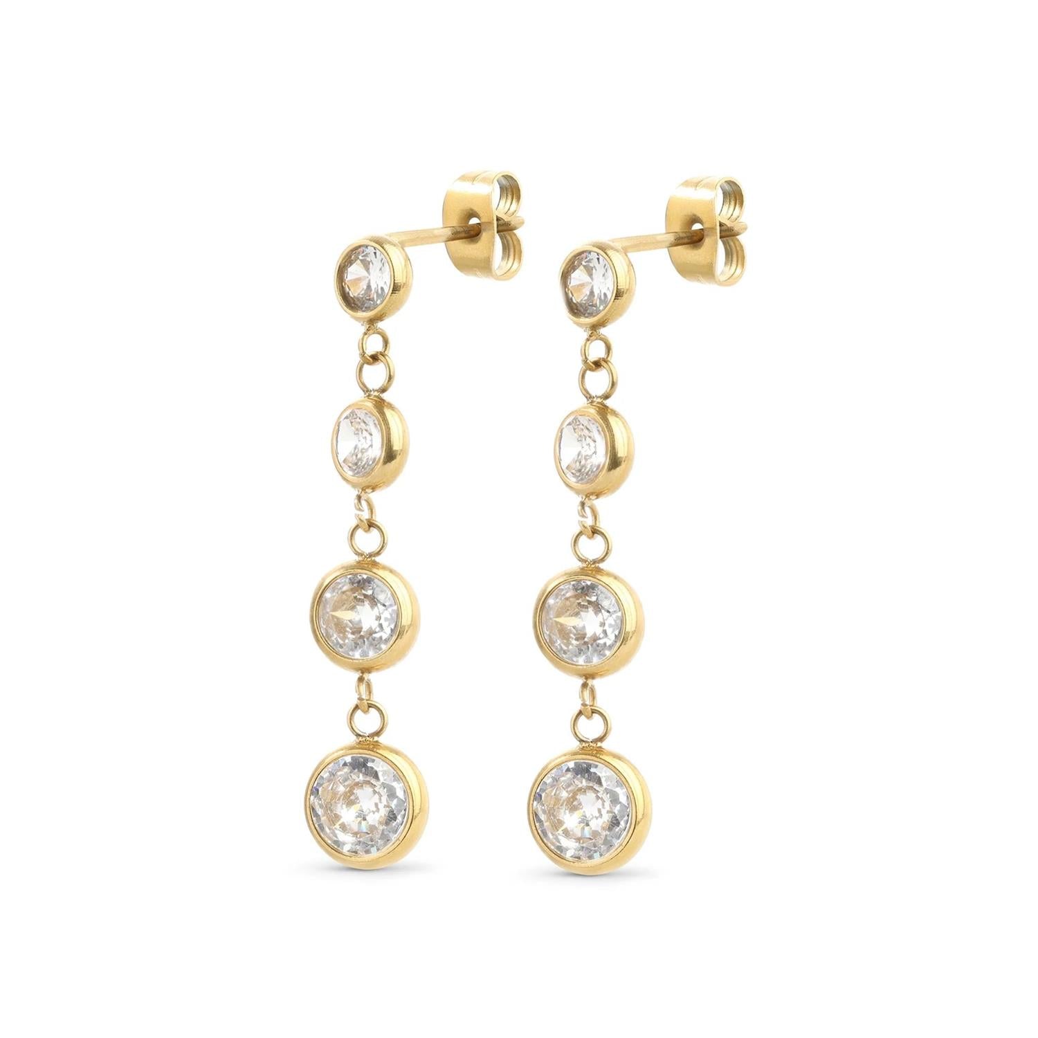 Robine - Crystal Earrings Stainless Steel