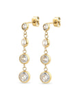 Robine - Crystal Earrings Stainless Steel