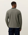Knitted Stripe Ls Polo