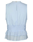 Ansol Solid Chiffon Top i blå ekstra vinkel, topp fra Neo Noir hos Image Mandal