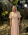 Kikka Chiffon Flower Dress i rose i polyester, kjole fra Neo Noir hos Image Mandal