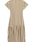 Zalindasz Ss Dress i tiger's eye ice stripet sett fra siden, kjole fra Saint Tropez hos Image Mandal