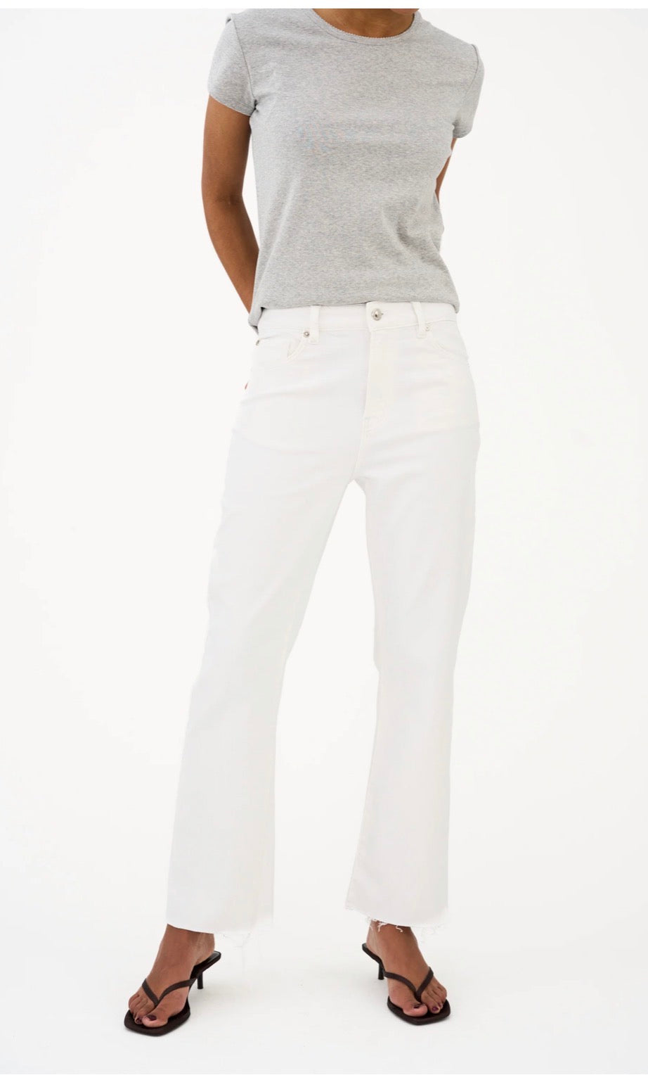 Ivy Frida Cropped Jeans i hvit, bukse fra Ivy Copenhagen hos Image Mandal