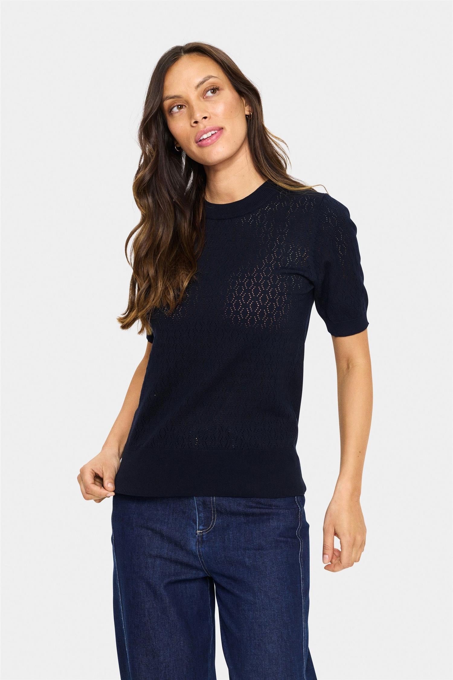 Milasz Pointelle Ss Pullover