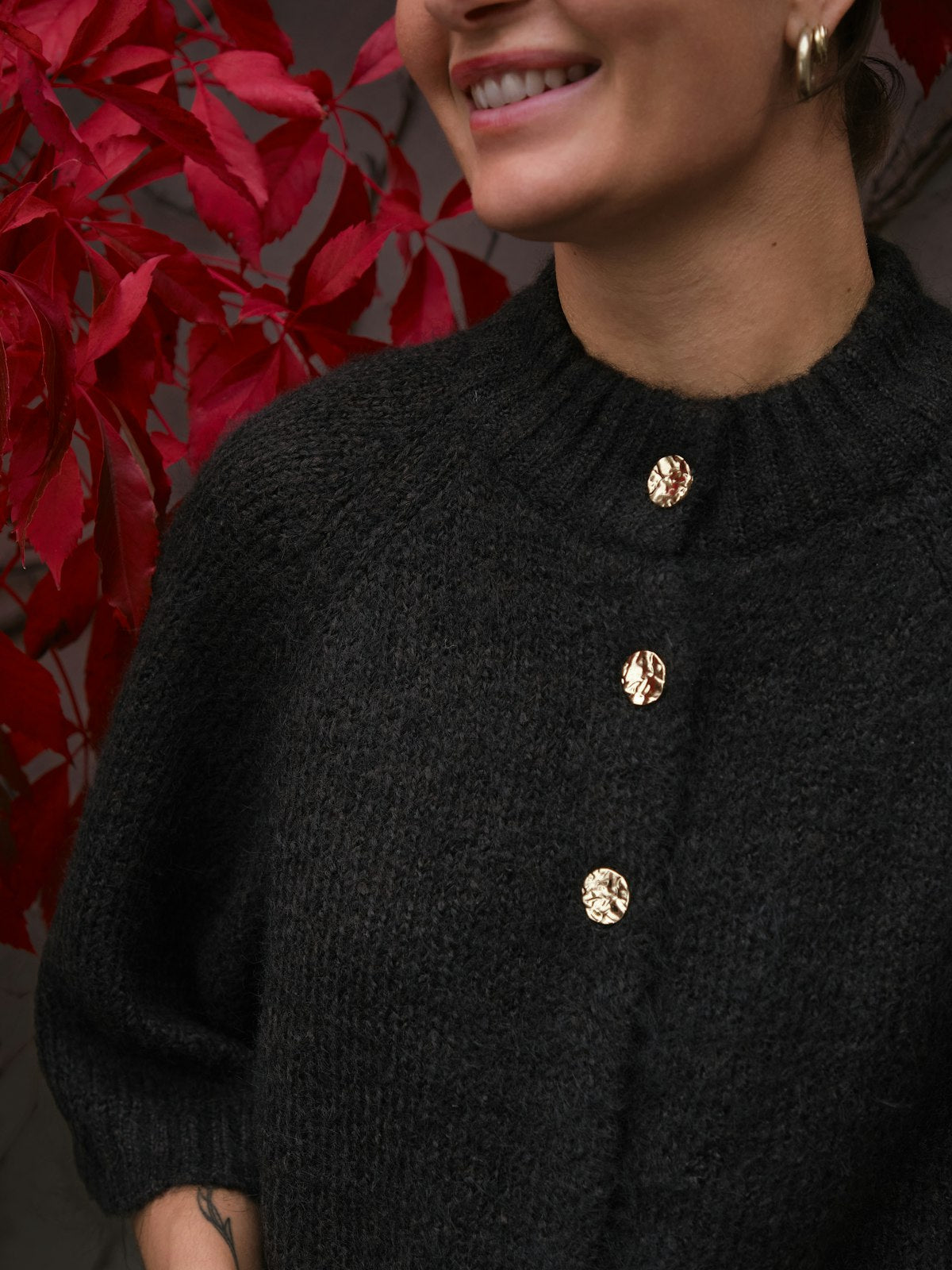 benuuta fluffy knit cardigan