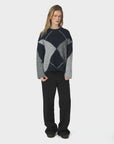 Inga Check Fluff Knit Blouse