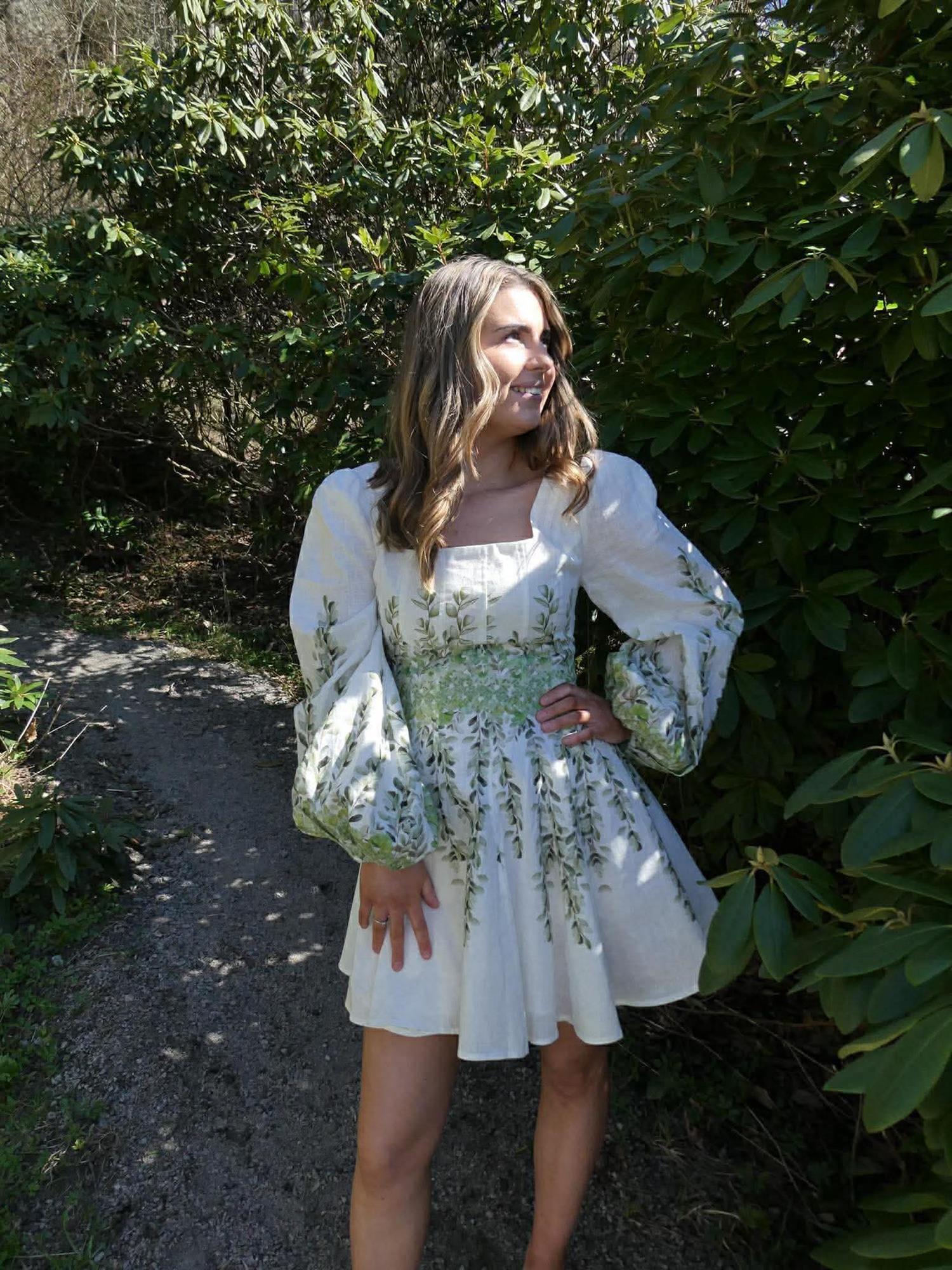 sophie print kort kjole