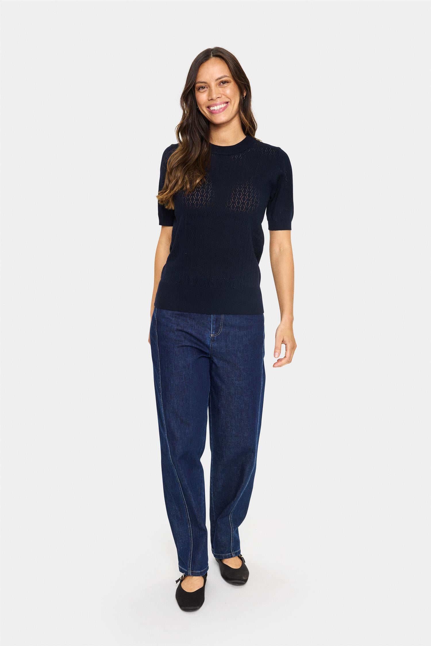 Milasz Pointelle Ss Pullover