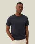 Norregaard T-shirt i marine sett fra siden, t-skjorte fra Les Deux hos Image Mandal