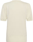 Milasz Ss Pullover på modell, cardigan fra Saint Tropez hos Image Mandal