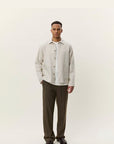 Linen Overshirt i light sand, overdel fra Les Deux hos Image Mandal