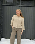 Ongelikasz Cardigan i beige i bomull, cardigan fra Saint Tropez hos Image Mandal