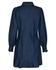 Nikko Denim Dress i blå bakfra, kjole fra Neo Noir hos Image Mandal