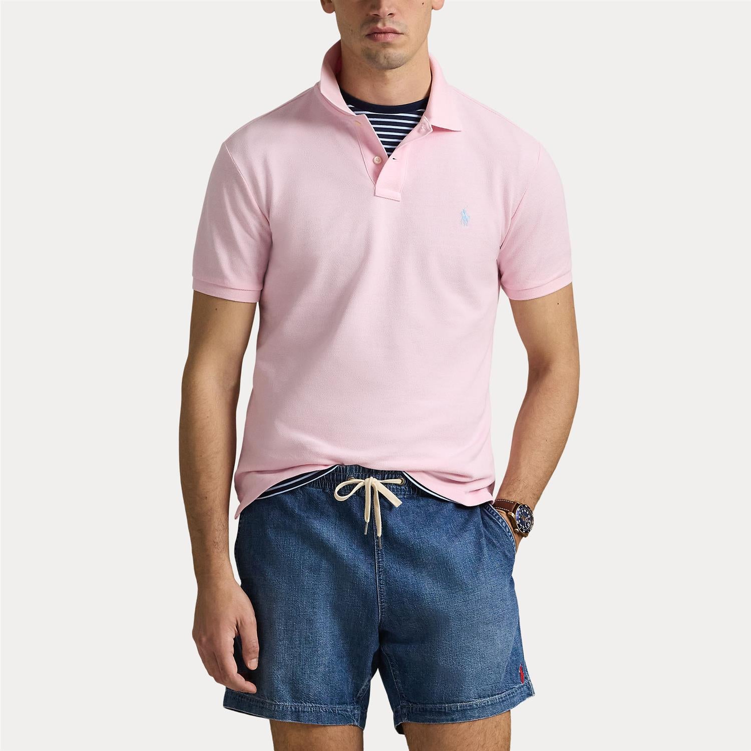 Basic Mesh i rosa alternativt utsnitt, piké fra Polo Ralph Lauren hos Image Mandal