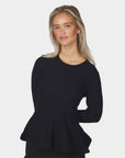 Wallina Peplum Knit Blouse