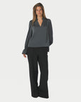 Amara Drapy Satin Blouse