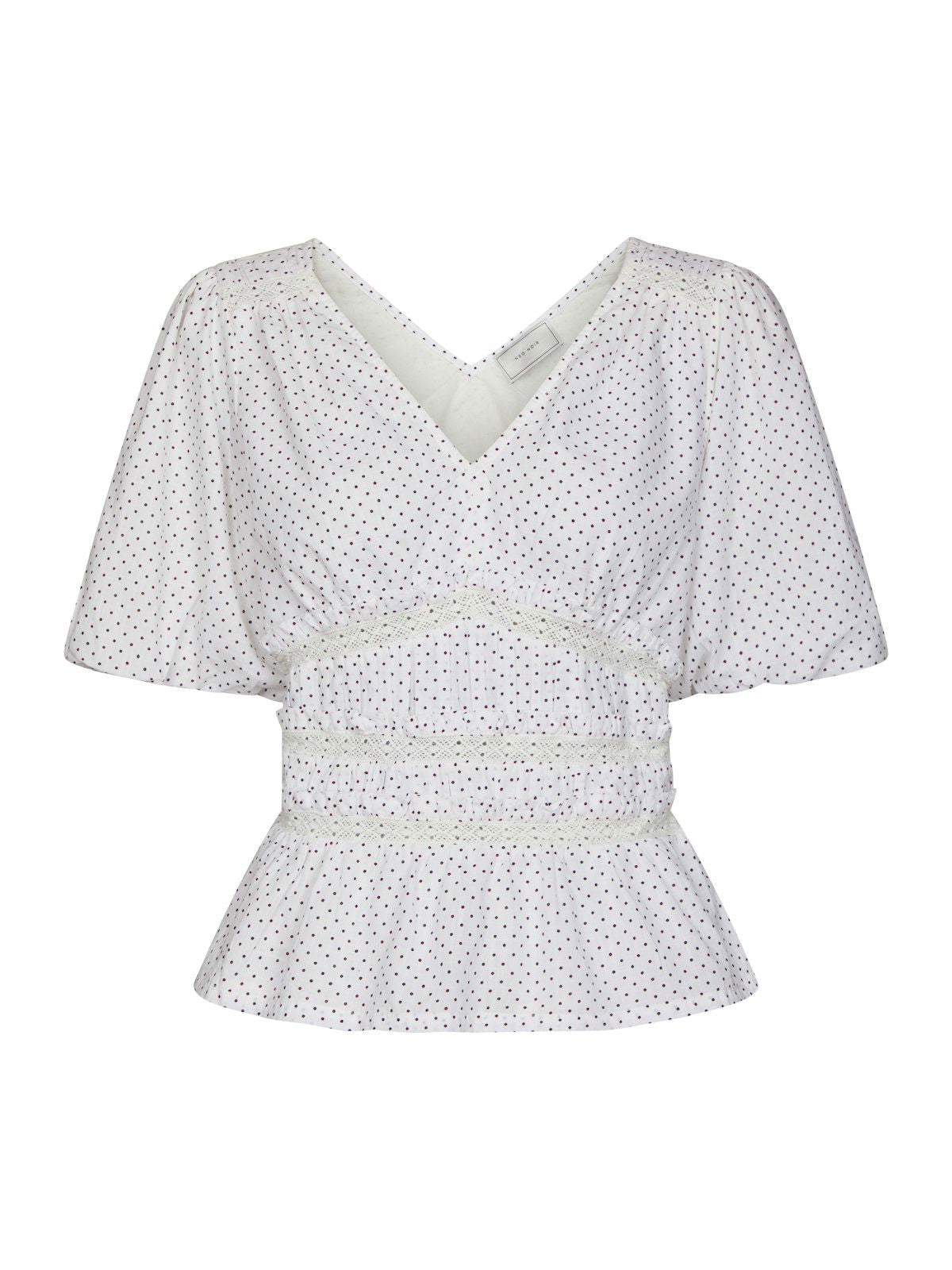 Sapura Mini Dot Blouse alternativt utsnitt, bluse fra Neo Noir hos Image Mandal