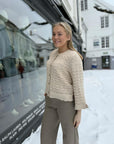 Ongelikasz Cardigan i beige sett fra siden, cardigan fra Saint Tropez hos Image Mandal