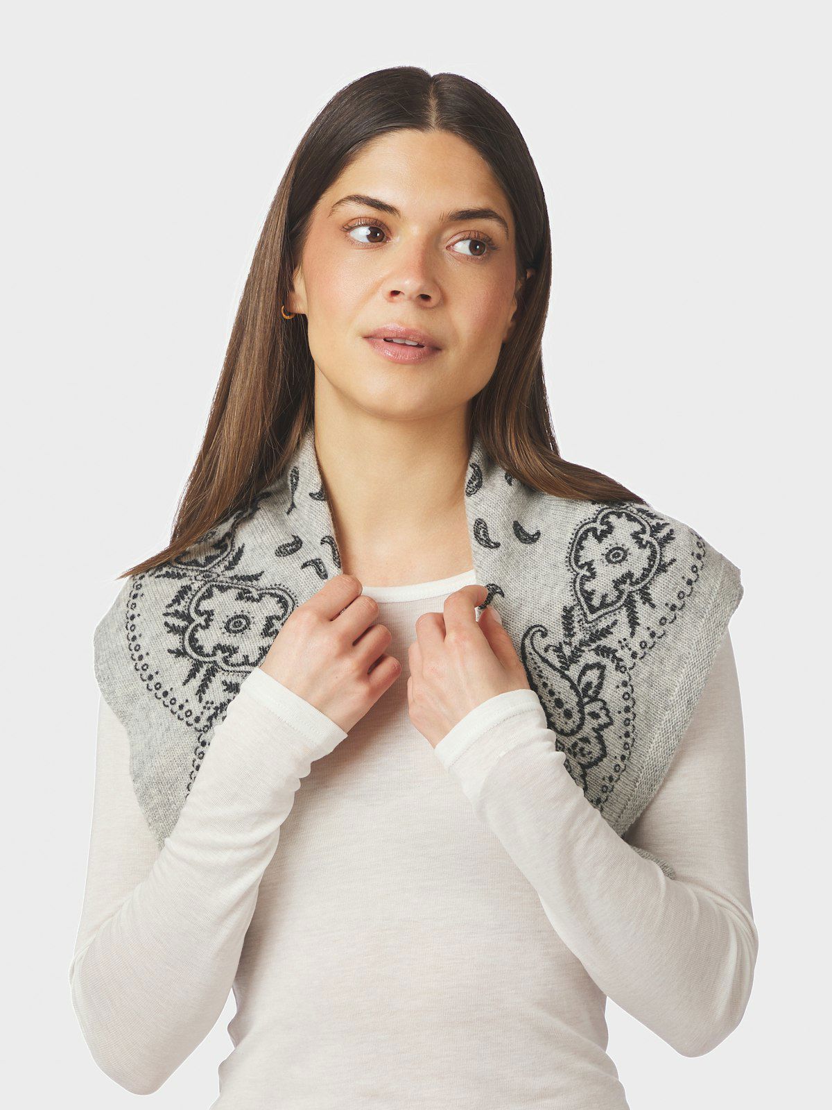 Adelina Paisley Knit Scarf