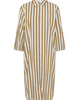 Zalindasz Shirt Dress i tiger's eye ice stripet sett fra siden, kjole fra Saint Tropez hos Image Mandal