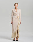 Dionrv dress i ivory, kjole fra Ravn Ravn, sett fra siden – Image Mandal