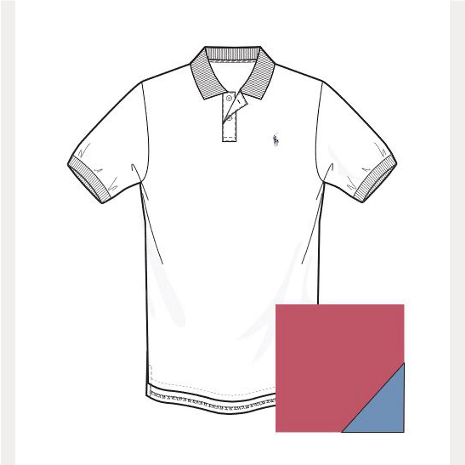 Custom Slim Knit Short-Sleeve Polo Shirt i rød bilde 11, skjorte fra Polo Ralph Lauren hos Image Mandal