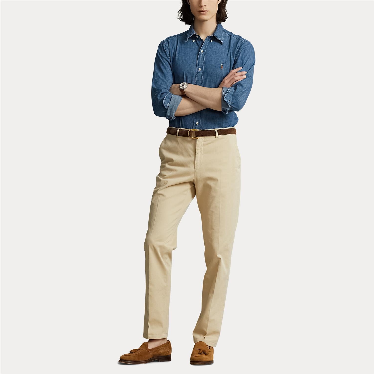Cotton T-Shirt i marineblå detaljbilde, skjorte fra Polo Ralph Lauren hos Image Mandal