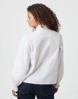 Brielle Solid Blouse i hvit nærbilde av detaljer, bluse fra Neo Noir hos Image Mandal