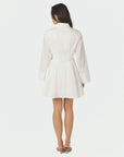 Ulissa Poplin Shirt Dress i offwhite bakfra, kjole fra Neo Noir hos Image Mandal