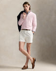 Mesh-Knit Half-Zip Pullover i rosa bakfra, genser fra Polo Ralph Lauren hos Image Mandal