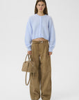 Gzdebbie Short Cardigan i blå finch mélange sett fra siden, cardigan fra Gestuz hos Image Mandal