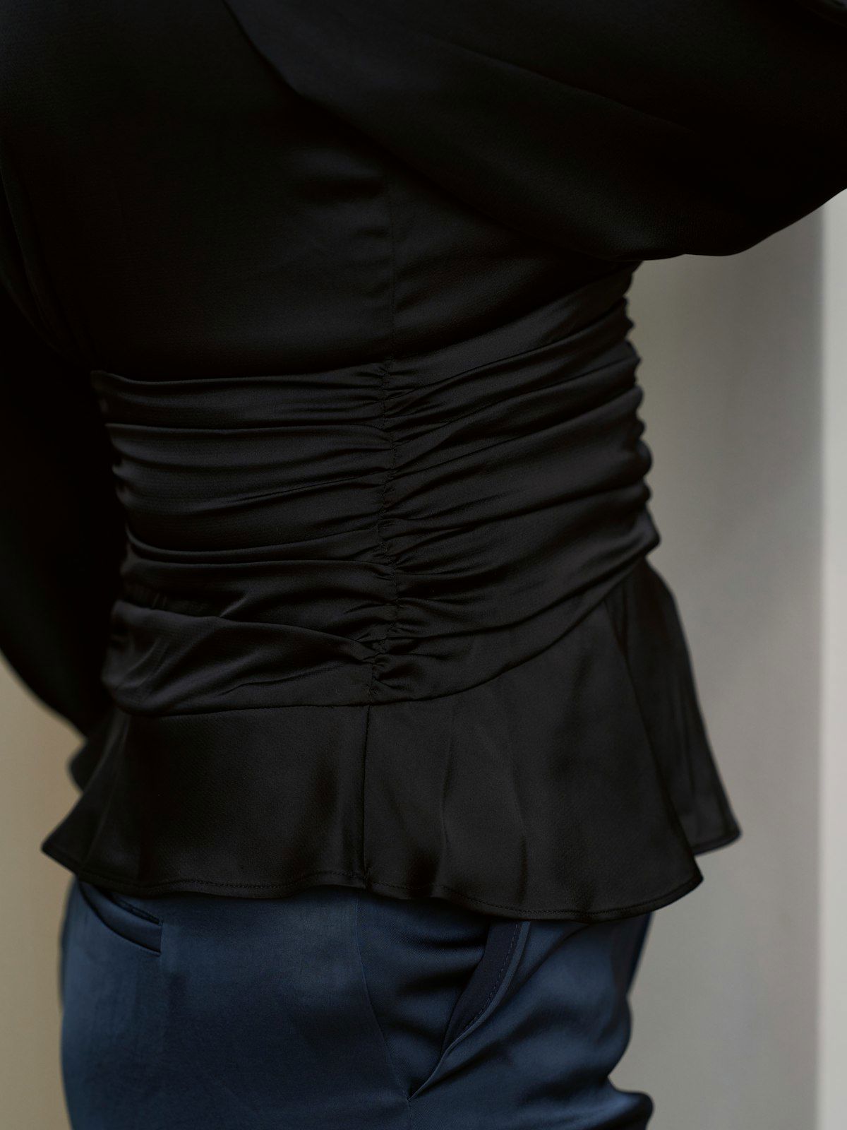 Pascal Drapy Satin Blouse