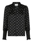 Camisa Dot Blouse i sort alternativt utsnitt, skjorte fra Neo Noir hos Image Mandal