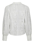 Gilda Embroidery Blouse i hvit stylet antrekk, skjorte fra Neo Noir hos Image Mandal