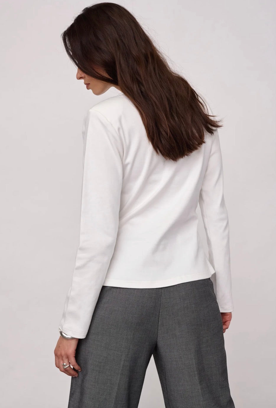 Orianecc Ls Pleat Tie Tee