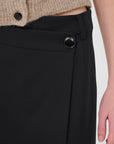 Paula Melange Wrap Skirt i sort stylet antrekk, skjørt fra Gestuz hos Image Mandal