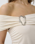 Gzlaily Off Shoulder Top i egret bakfra, skjorte fra Gestuz hos Image Mandal