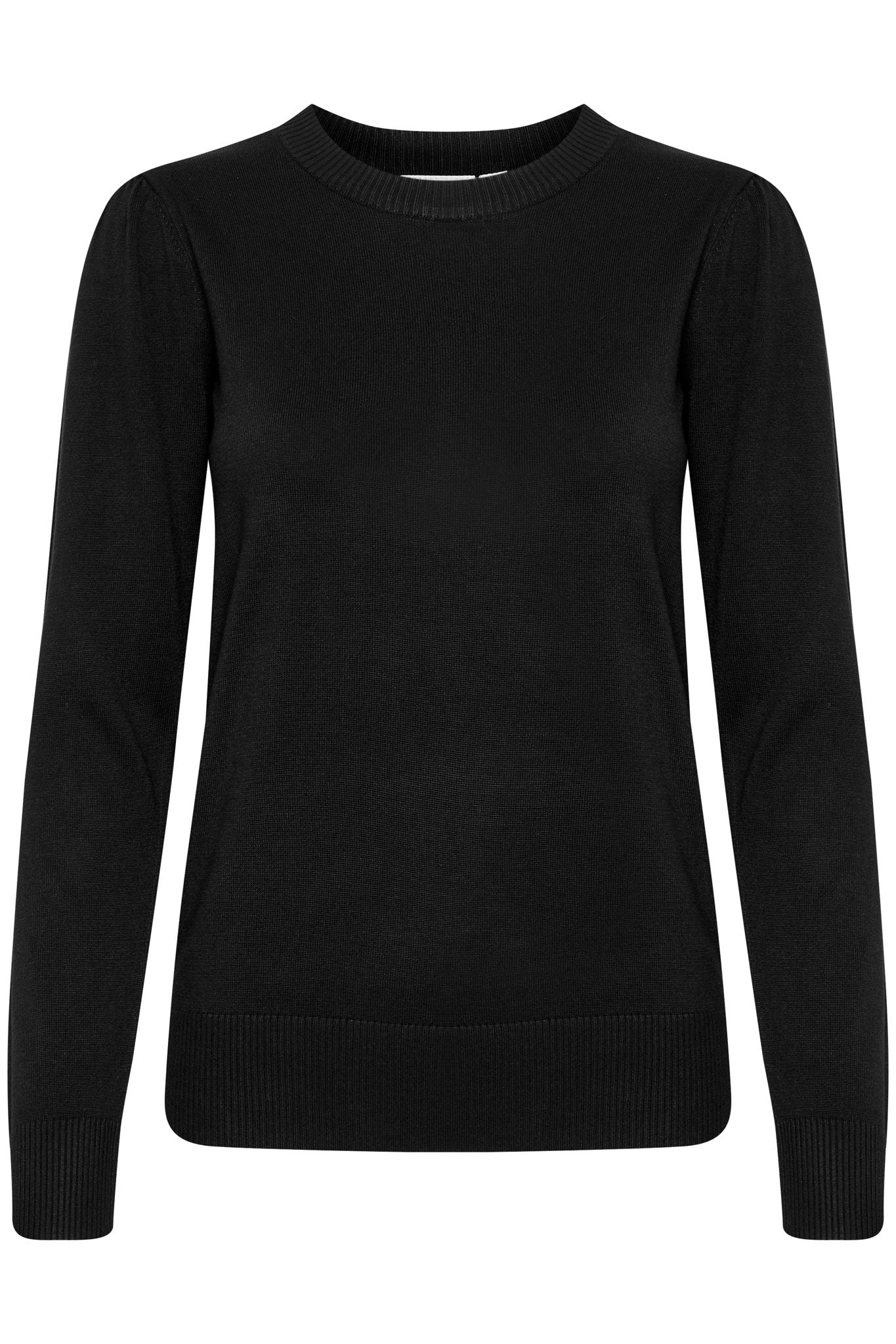 Mila Pullover i sort sett fra siden, genser fra Saint Tropez hos Image Mandal