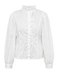 Malika Frill Shirt i offwhite i bomull, bluse fra A-view hos Image Mandal