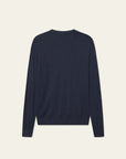 Greyson Merino Cardigan i marineblå på modell, cardigan fra Les Deux hos Image Mandal