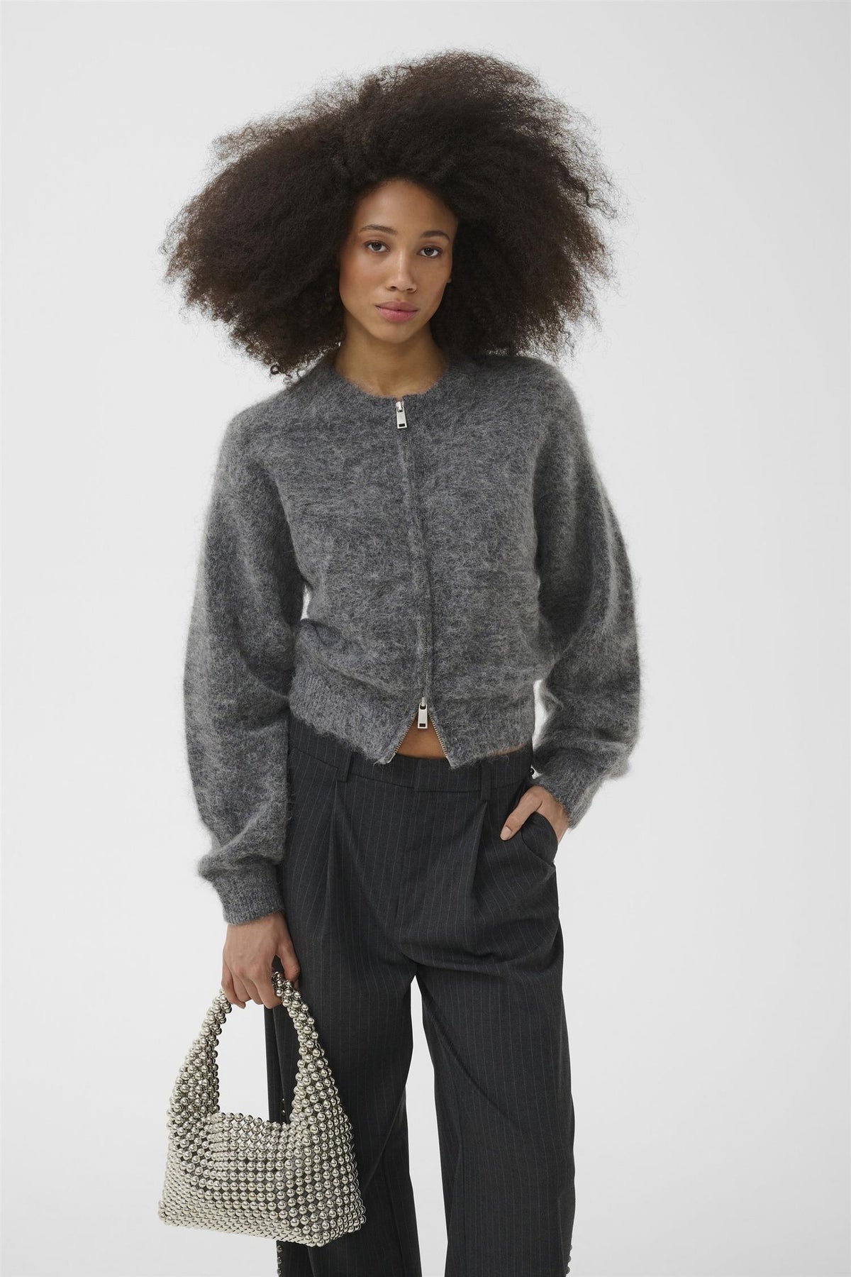Gzdebbie Zipper Cardigan