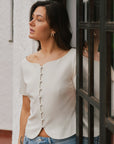 Tango Structure Top i hvit ekstra vinkel, bluse fra Neo Noir hos Image Mandal